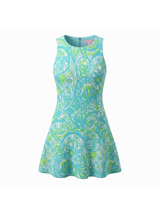 Lilly Pulitzer Dresses & Skirts - Lilly Pulitzer Janice Sheath Dress Blue Green Paisley Colorful Women's Size XS